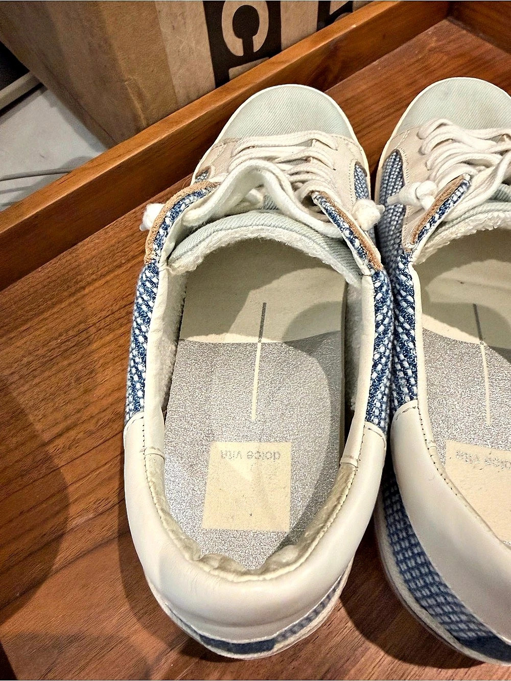 Dolce Vita Blue & White Sneakers - Picture 4 of 4